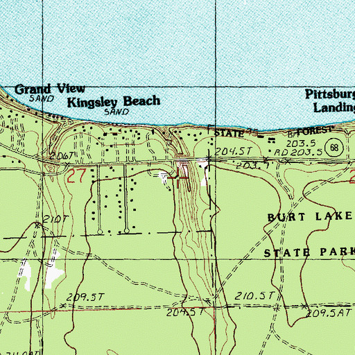 Topographic Map of Transfiguration Episcopal Church, MI