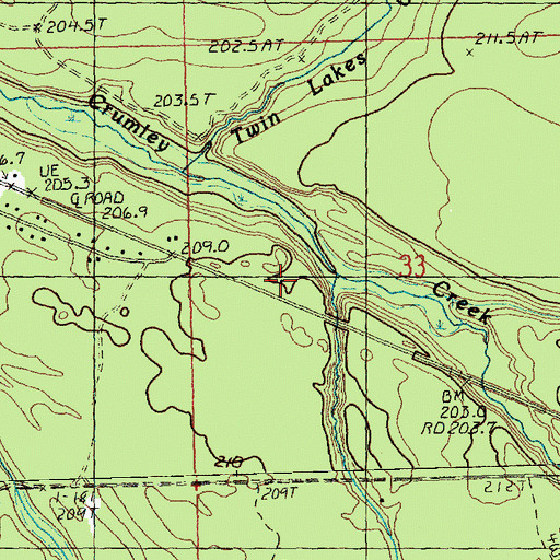 Topographic Map of Inland Lighthouse Church of God, MI