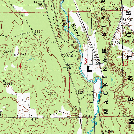 Topographic Map of Joy Fellowship Assembly of God Church, MI