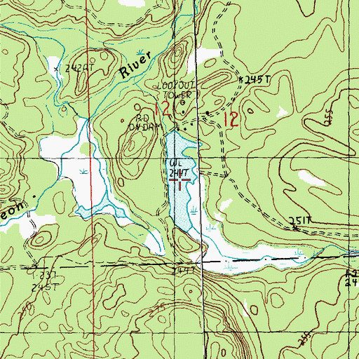 Topographic Map of Holy Smoke Lake, MI