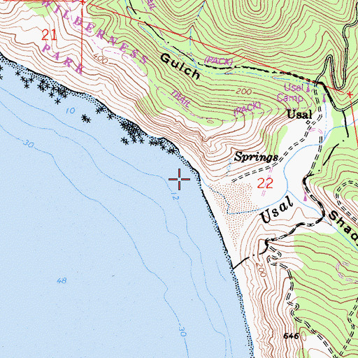 Topographic Map of Usal Creek, CA