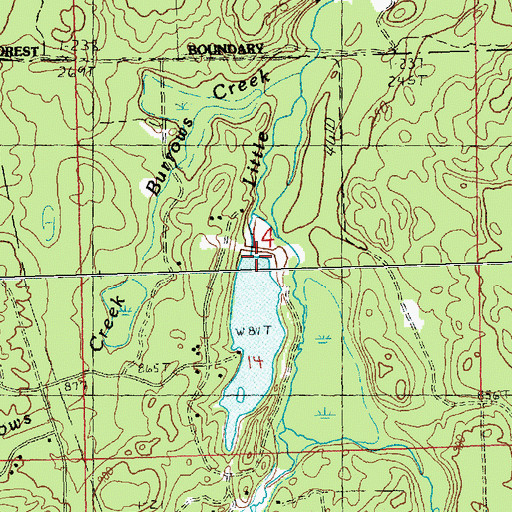Topographic Map of Echo Lake, MI