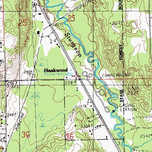 Topographic Map of Haakwood Station (historical), MI