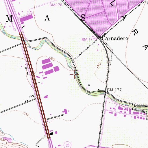 Topographic Map of Uvas Creek, CA