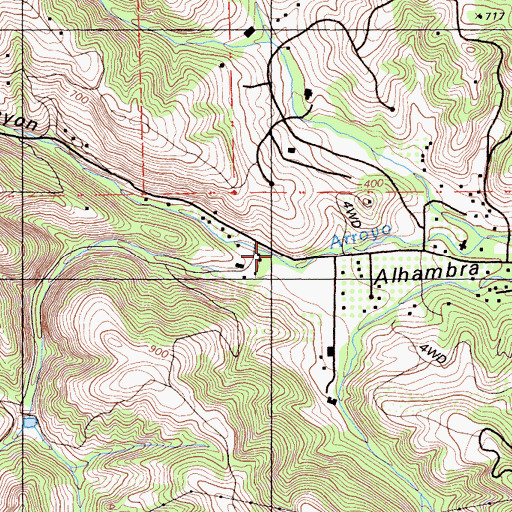 Topographic Map of Vaca Canyon, CA