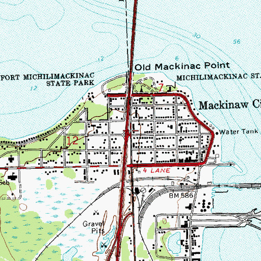 Topographic Map of Interchange 339, MI