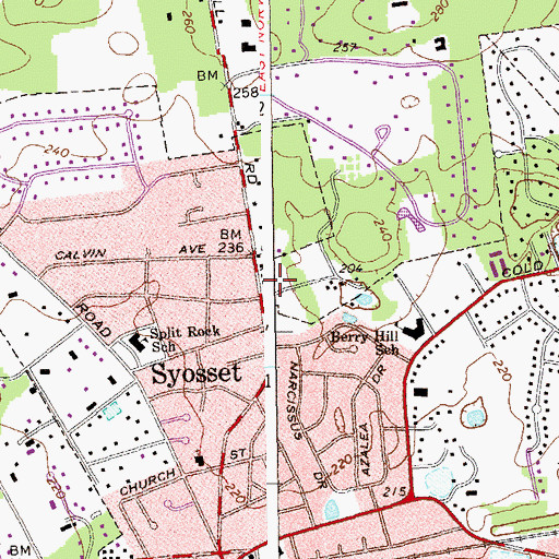 Topographic Map of Church of Saint Bede, NY