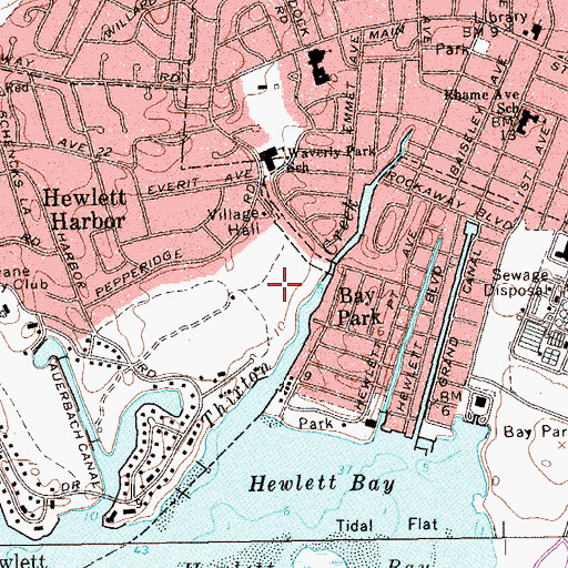 Topographic Map of Seawene Links (historical), NY