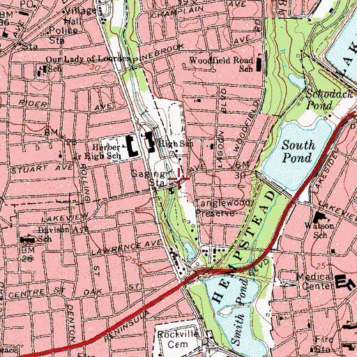 Topographic Map of Pines Pond (historical), NY