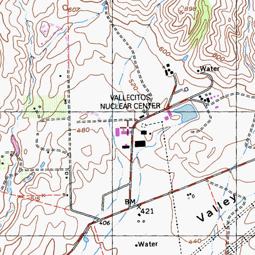 Topographic Map of Vallecitos Atomic Laboratory, CA