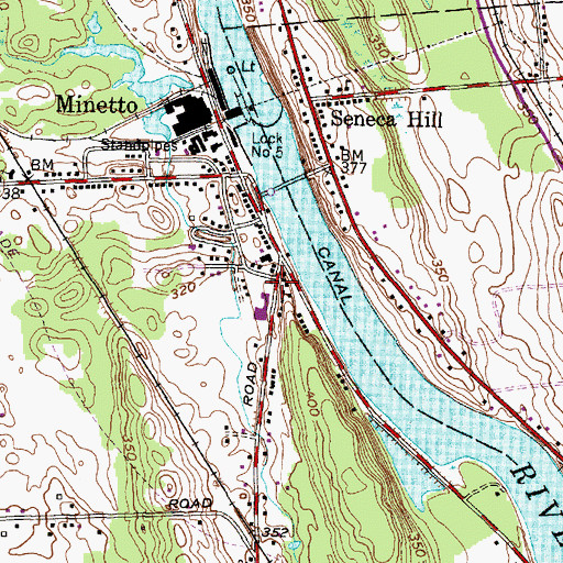 Topographic Map of School Number 1 (historical), NY