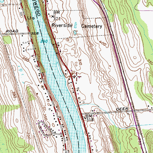 Topographic Map of School Number 1 (historical), NY