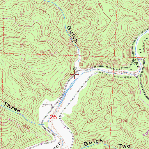 Topographic Map of Vallejo Gulch, CA