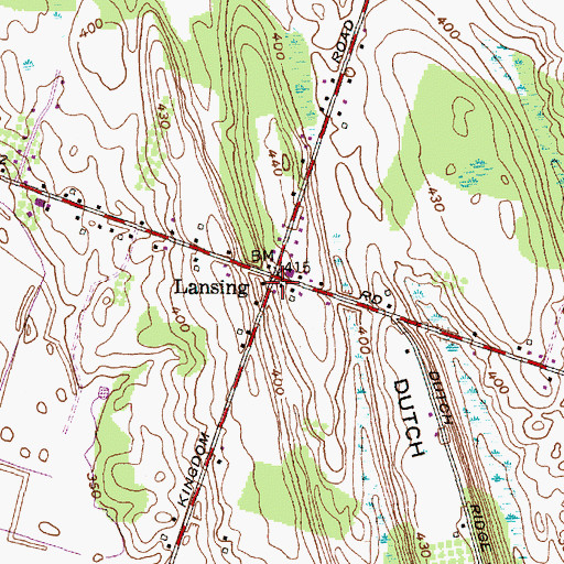 Topographic Map of School Number 3 (historical), NY