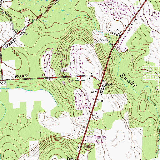 Topographic Map of School Number 4 (historical), NY
