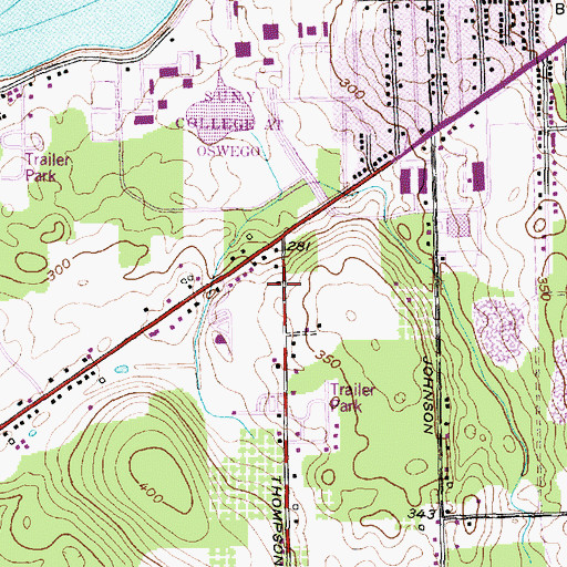 Topographic Map of School Number 6 (historical), NY