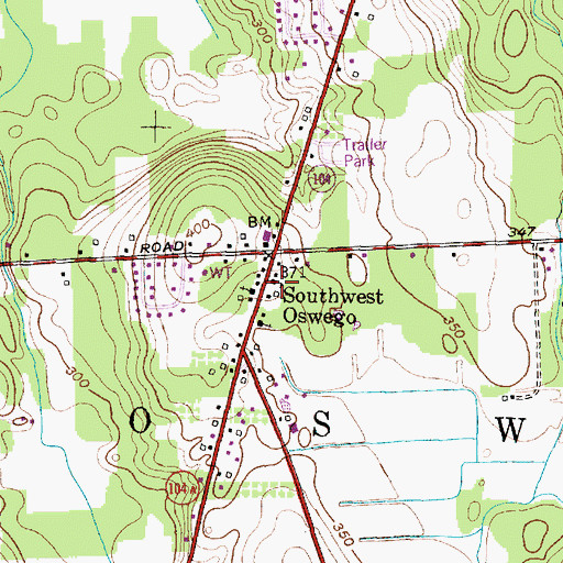 Topographic Map of School Number 12 (historical), NY