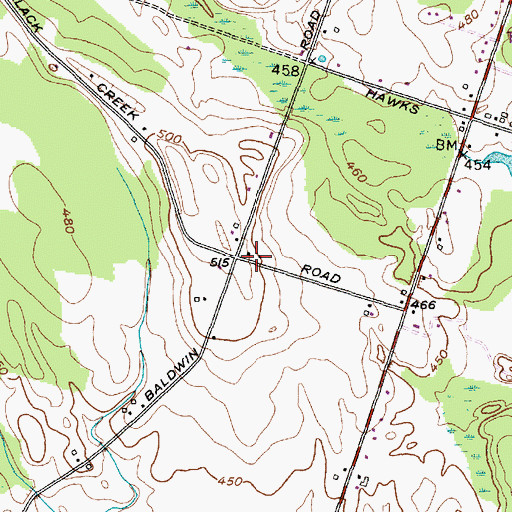 Topographic Map of School Number 1 (historical), NY
