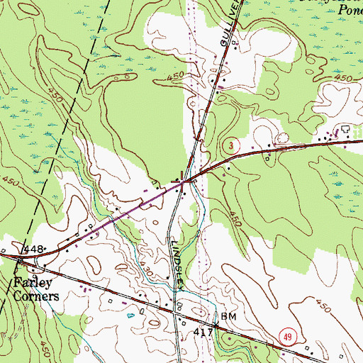 Topographic Map of School Number 2 (historical), NY