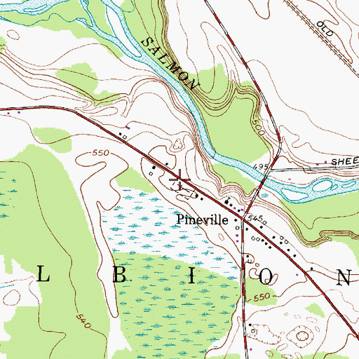 Topographic Map of School Number 3 (historical), NY