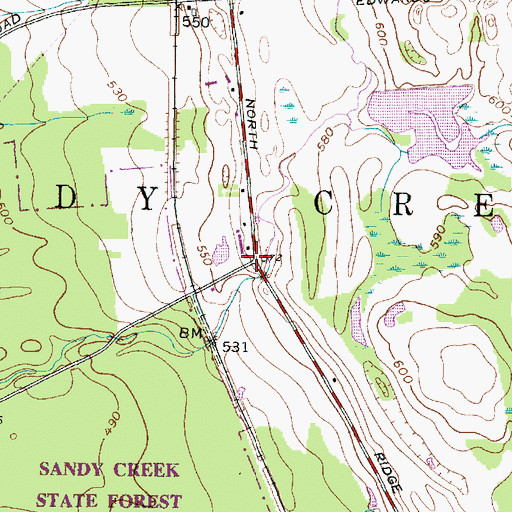 Topographic Map of School Number 4 (historical), NY