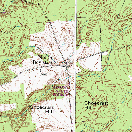 Topographic Map of School Number 2 (historical), NY