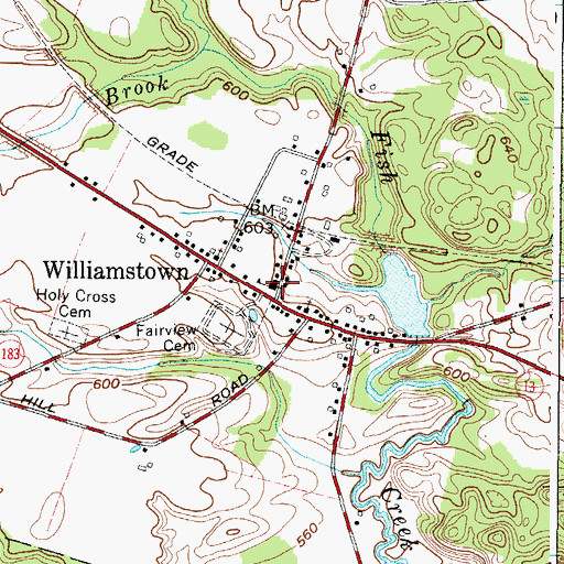 Topographic Map of School Number 1 (historical), NY