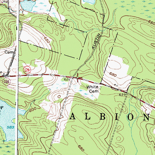 Topographic Map of School Number 2 (historical), NY