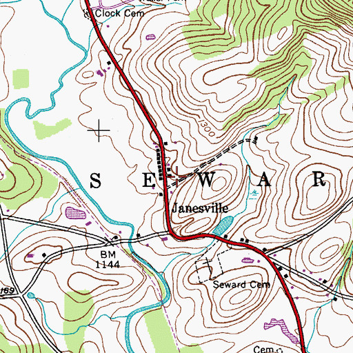 Topographic Map of School Number 3 (historical), NY