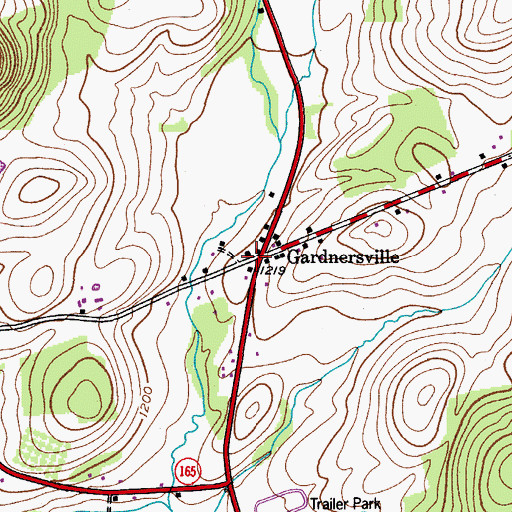 Topographic Map of School Number 6 (historical), NY