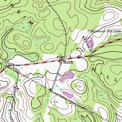 Topographic Map of Brimstone Church, NY