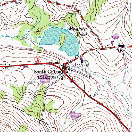 Topographic Map of School Number 7 (historical), NY