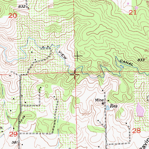 Topographic Map of Valley View Canal, CA