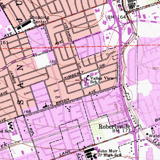 Topographic Map of Hacienda Science / Environmental Magnet School, CA