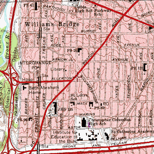 Topographic Map of Boston Road Garden, NY