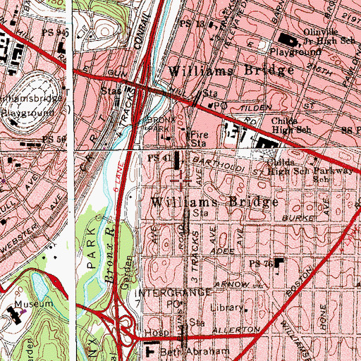 Topographic Map of Magenta Playground, NY