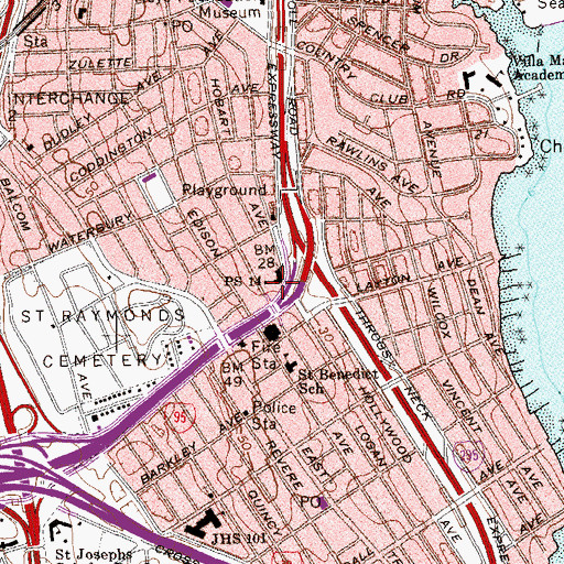 Topographic Map of Miele Park, NY