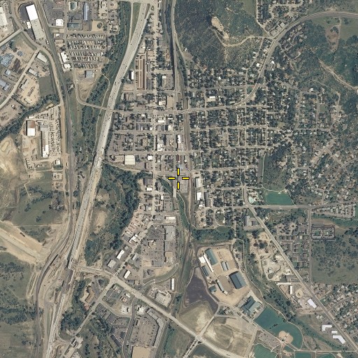 Aerial/Satellite Image of Castle Rock Police Department, CO