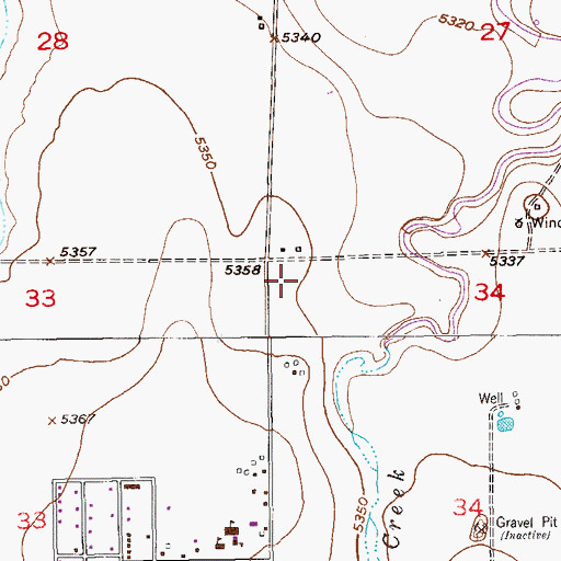 Topographic Map of Adams County Sheriff's Office Strasburg Substation, CO