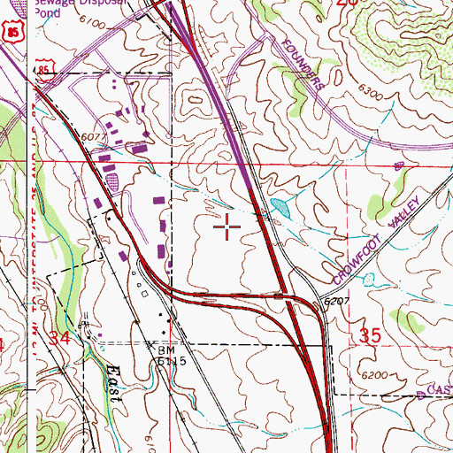 Topographic Map of Douglas County Sheriff's Office, CO