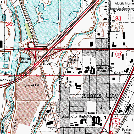 Topographic Map of Adams County Sheriff's Office Substation, CO