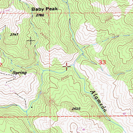 Topographic Map of Valpe Creek, CA