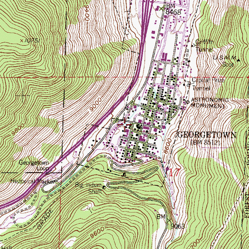 Topographic Map of Clear Creek County Sheriff's Office, CO