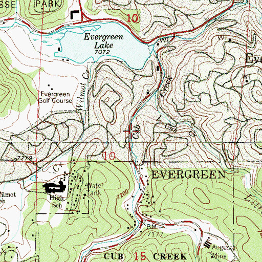 Topographic Map of Jefferson County Sheriff's Office Mountain Precinct, CO