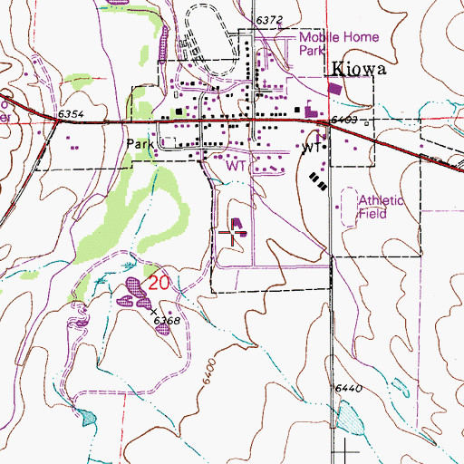Topographic Map of Elbert County Sheriff's Office, CO