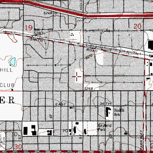 Topographic Map of Denver Police Department District 2 Substation, CO