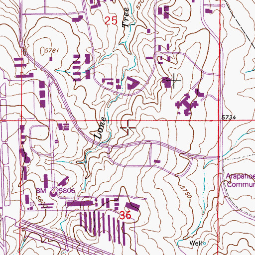 Topographic Map of Arapahoe County Sheriff's Office Headquarters, CO