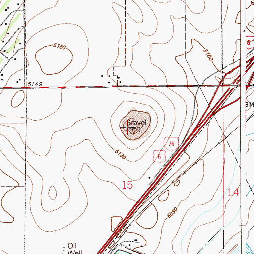 Topographic Map of Adams County Justice Center, CO