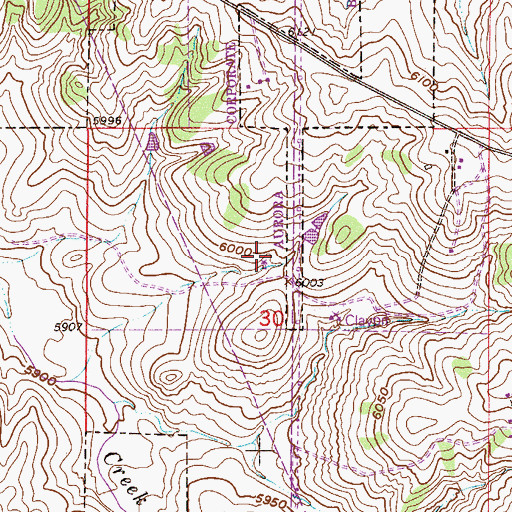 Topographic Map of Aurora Police Department District 3, CO
