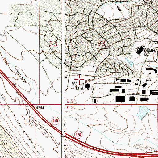 Topographic Map of Jefferson County Sheriff's Office South Precinct, CO